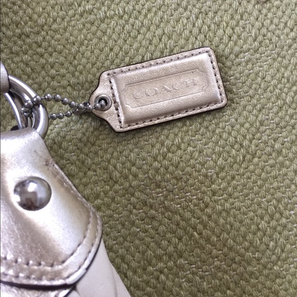 White Leather Coach Purse - Picture 3 of 9